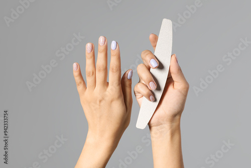 Female hands with beautiful...