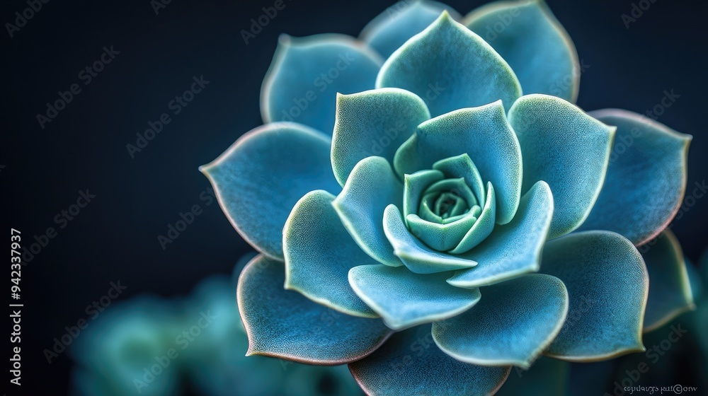A close-up of a rosette-shaped succulent, with soft edges leaving room for text. A close-up of a rosette-shaped succulent, with soft edges leaving room for text.