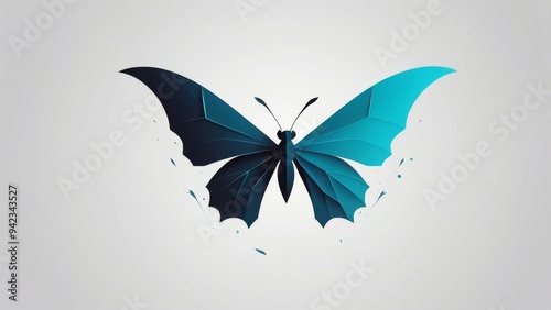 butterfly on a blue background