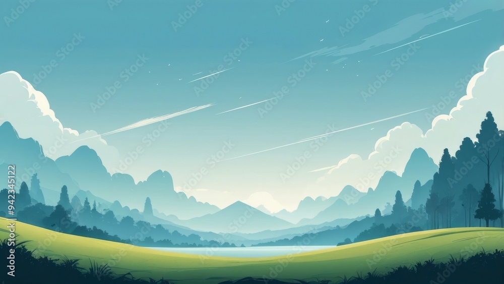 landscape with mountains landscape with mountains