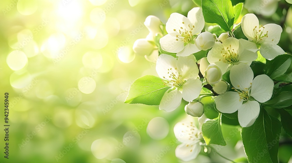 A close-up of spring blossoms on a tree branch, with a soft-focus background of green leaves, offering a fresh and natural scene with room for text. A close-up of spring blossoms on a tree branch, with a soft-focus background of green leaves, offering a fresh and natural scene with room for text.