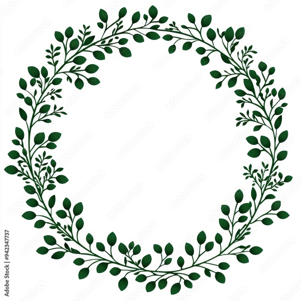 Green Leaf Wreath Frame Green Leaf Wreath Frame