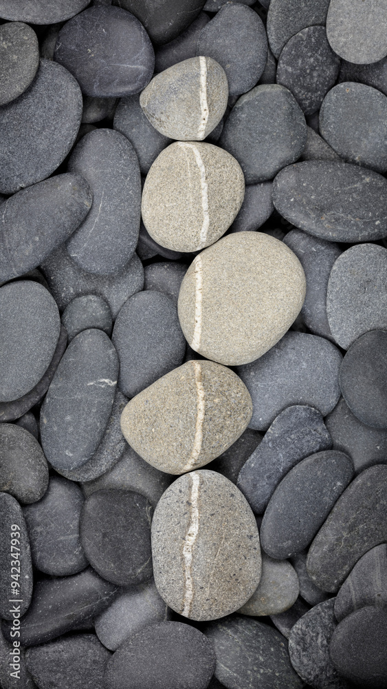 USA, Washington State. Rocks aligned in a row. USA, Washington State. Rocks aligned in a row.