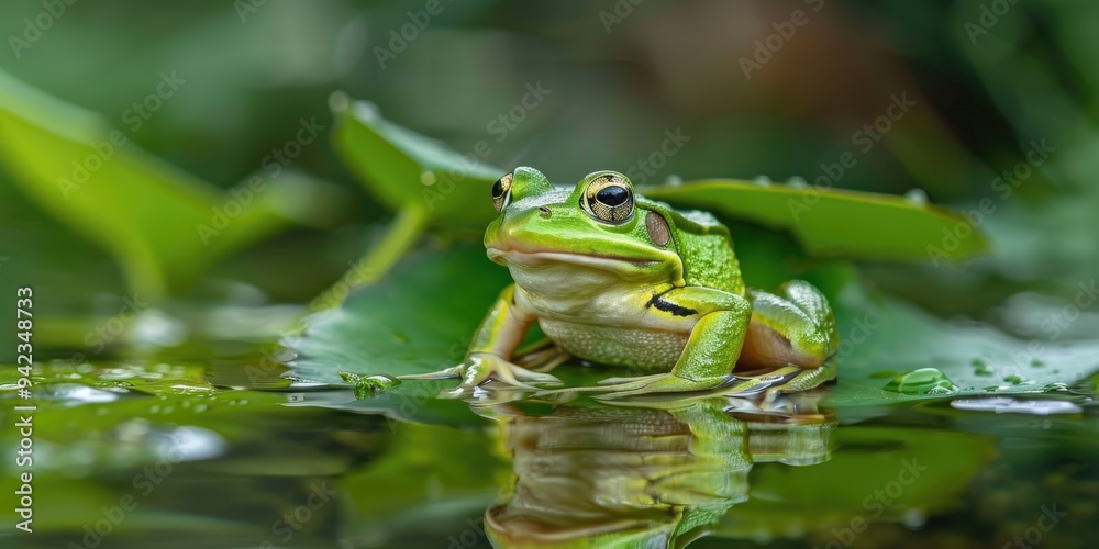 Green Pond Frog Euphlyctis hexadactylus Green Pond Frog Euphlyctis hexadactylus