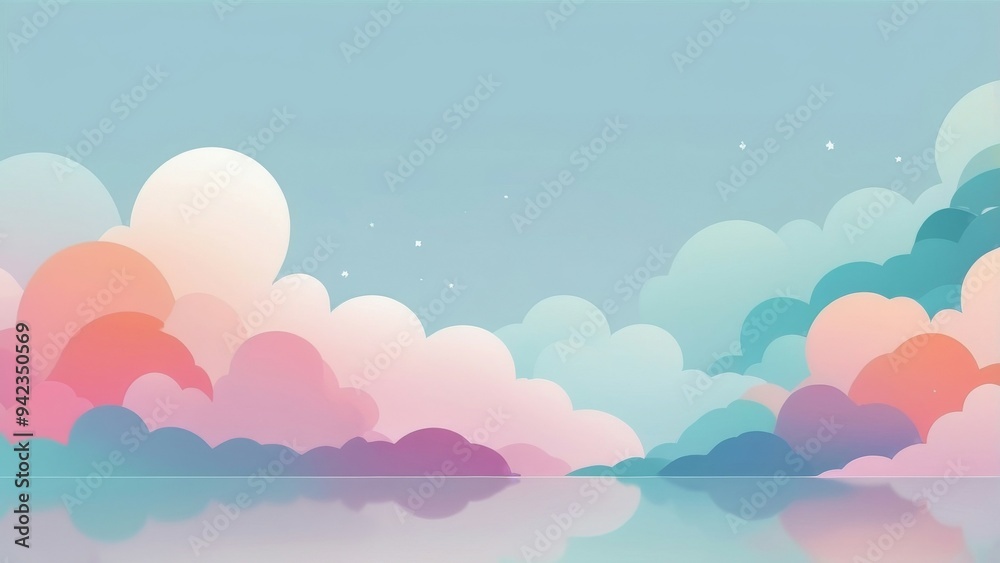 background with clouds and sun background with clouds and sun