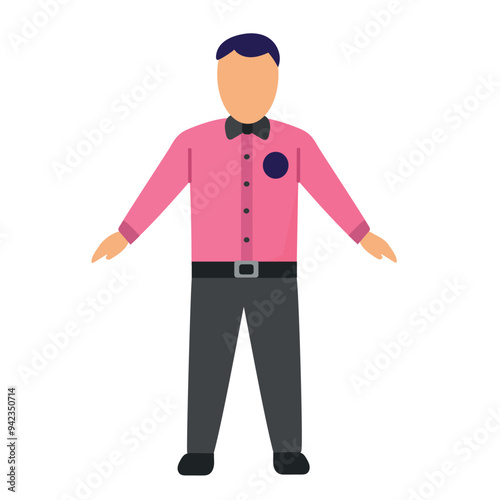 Boxing referee icon clipart avatar logtotype isolated vector illustration