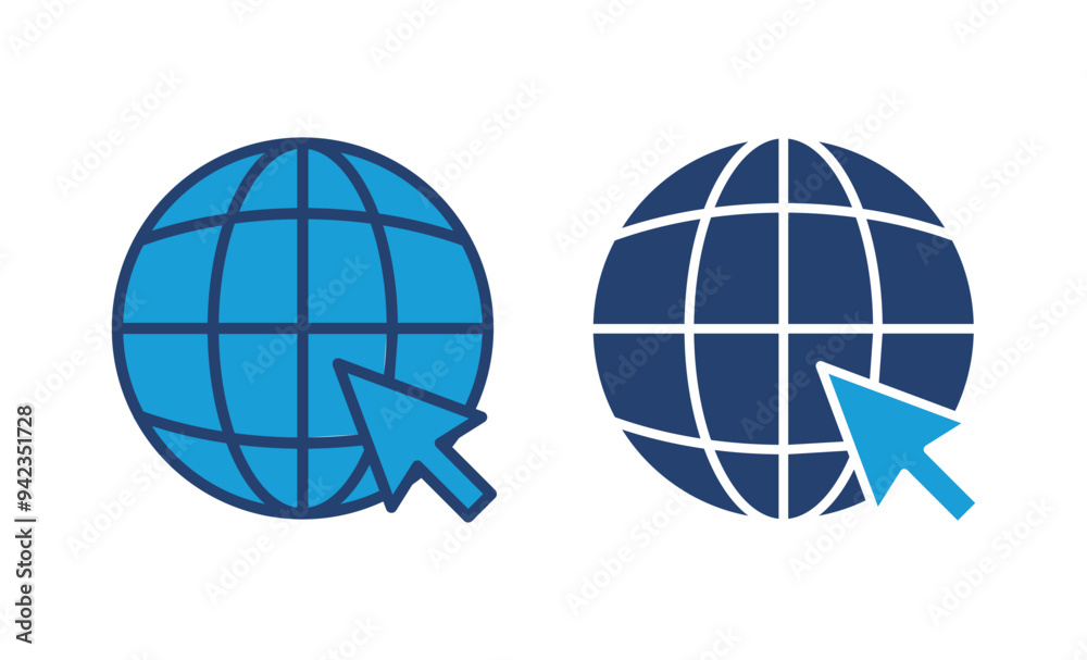 Web icon vector. go to web icon. web click icon Web icon vector. go to web icon. web click icon
