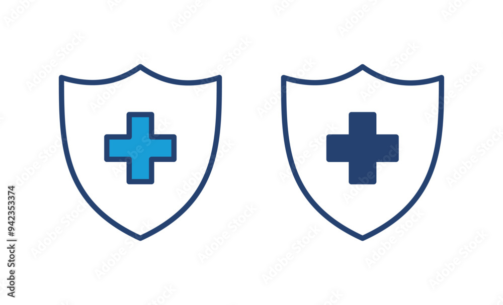 Health insurance icon vector. Insurance health document icon Health insurance icon vector. Insurance health document icon