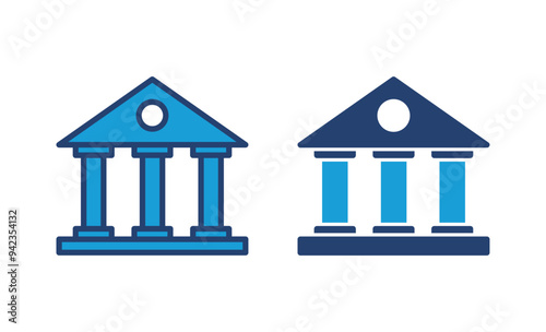 Bank icon vector. bank vector icon, museum, university