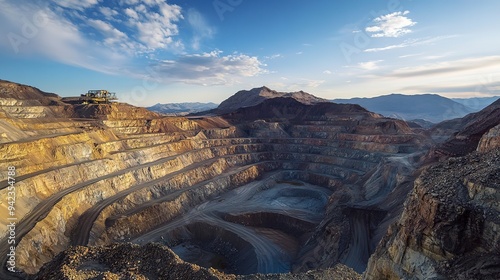 Copper Quarrying in a Strip Mine The Hardworking Giants photo