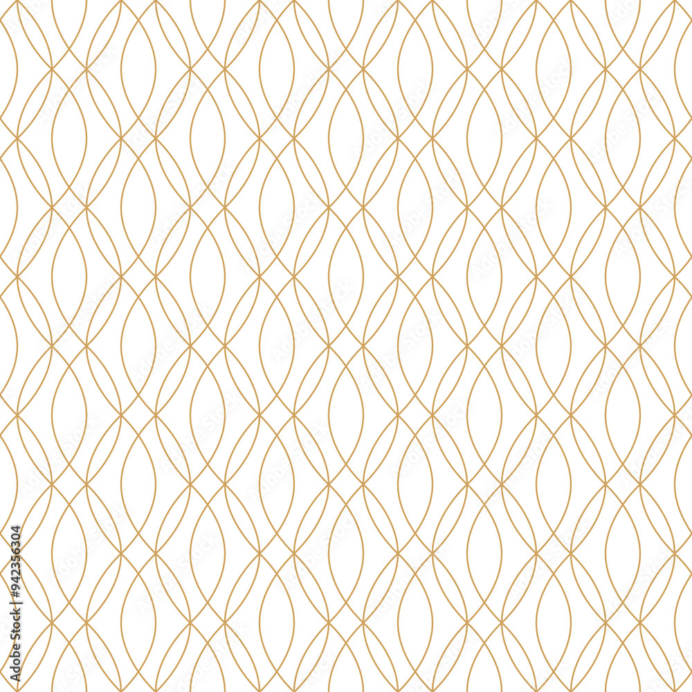 Naklejka premium Luxury wave, mesh line seamless pattern, ogee on white background vector eps.10.