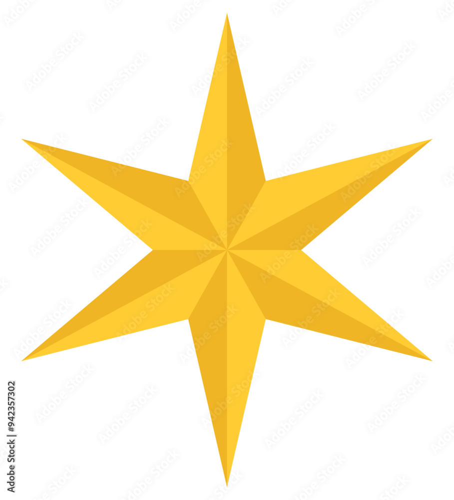 Obraz premium Shining star flat icon isolated on white background