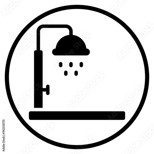 shower glyph icon