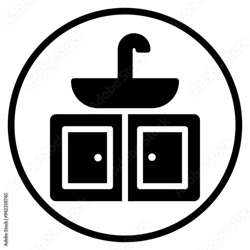 sink glyph icon