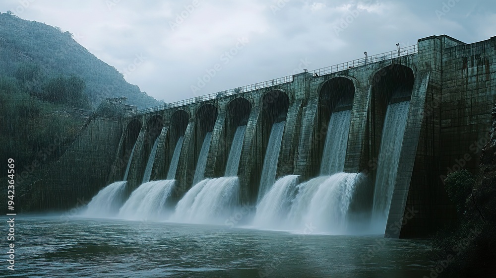 water falling dams many water flowing water falling dams many water flowing