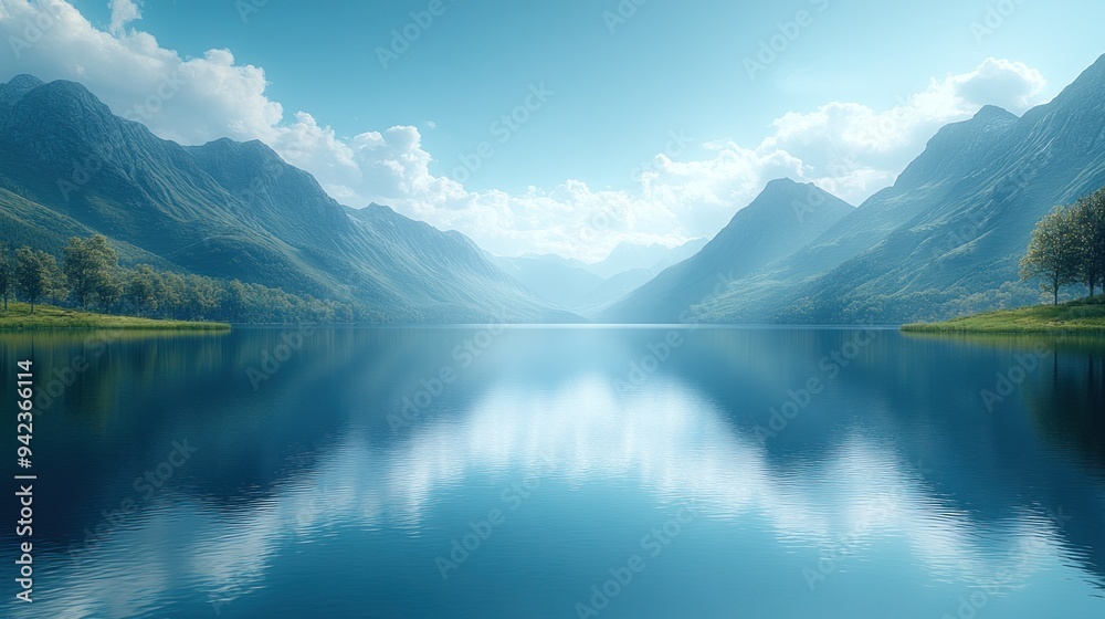 Serene Mountain Lake Reflections Serene Mountain Lake Reflections