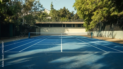 Wallpaper Mural Tennis court at closed swim and tennis club Torontodigital.ca