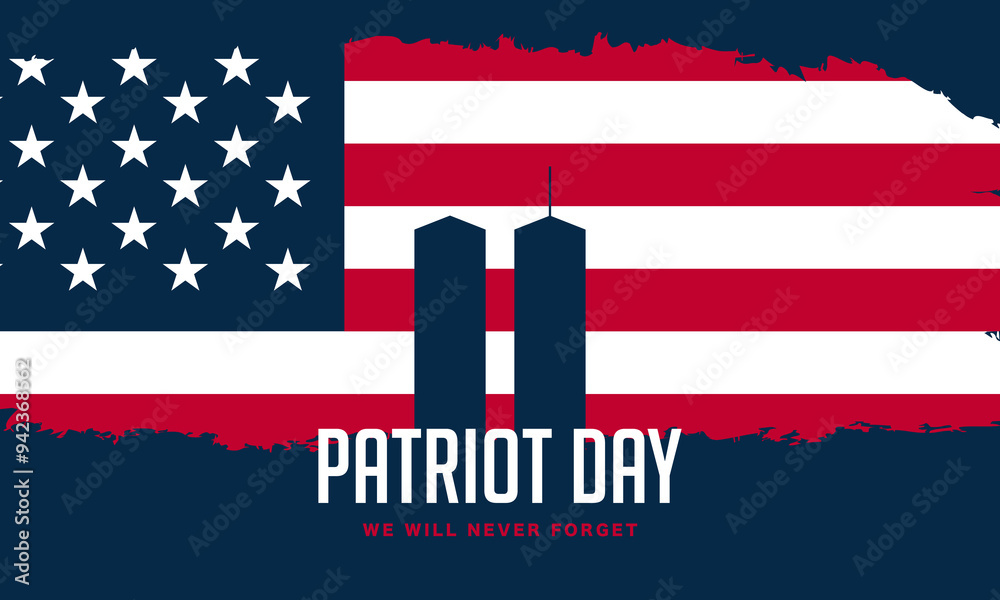 Naklejka premium Patriot Day Background Design.