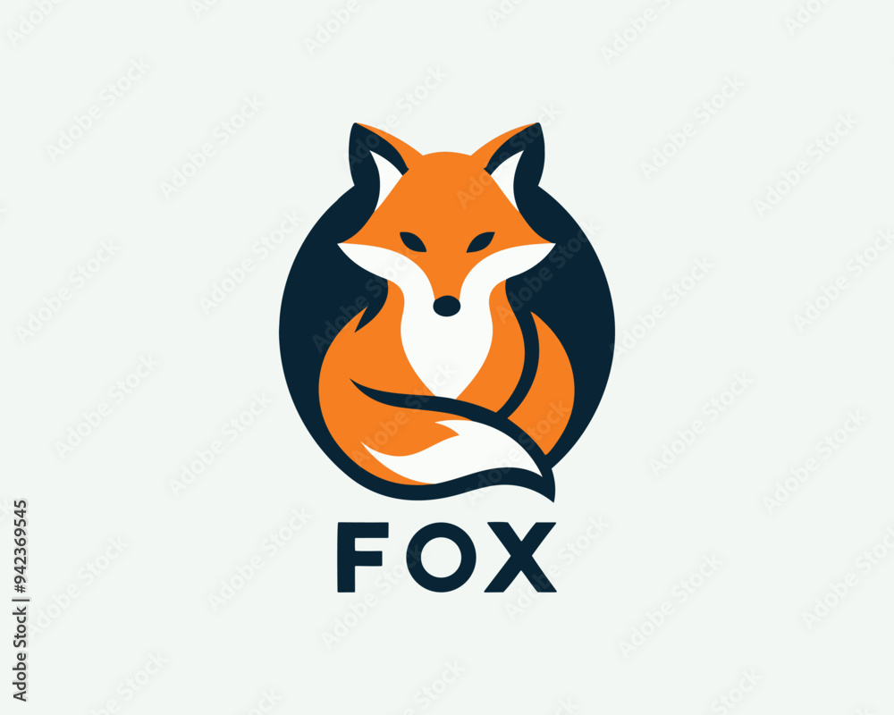 Obraz premium fox logo vector