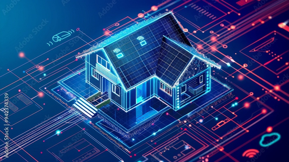 The integration of smart home technology in modern real estate properties.