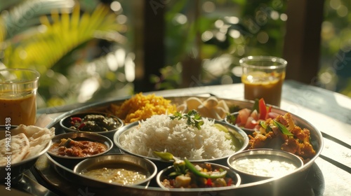Delicious Indian Thali Platter