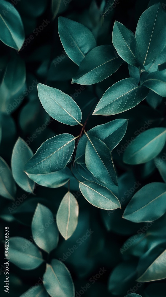 A close-up view of green leaves with a textured appearance, creating a serene natural ambiance. A close-up view of green leaves with a textured appearance, creating a serene natural ambiance.