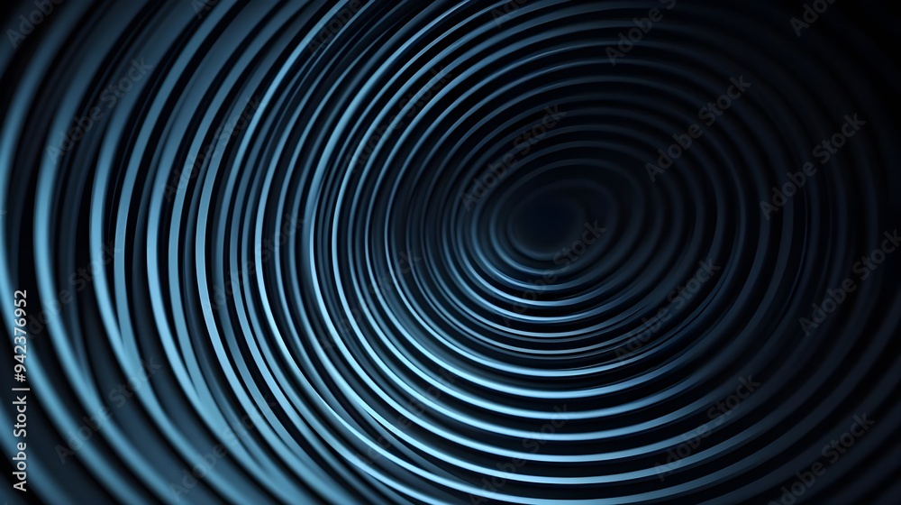 Abstract Dark Blue Swirling Circles Background Abstract Dark Blue Swirling Circles Background