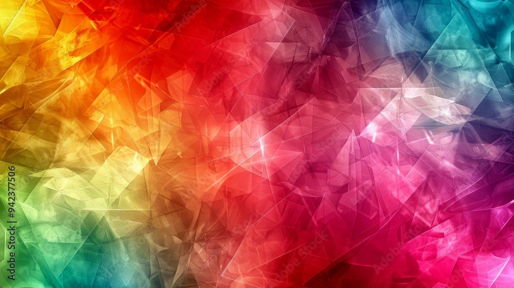 Abstract Rainbow Pattern with Geometric Shapes Abstract Rainbow Pattern with Geometric Shapes
