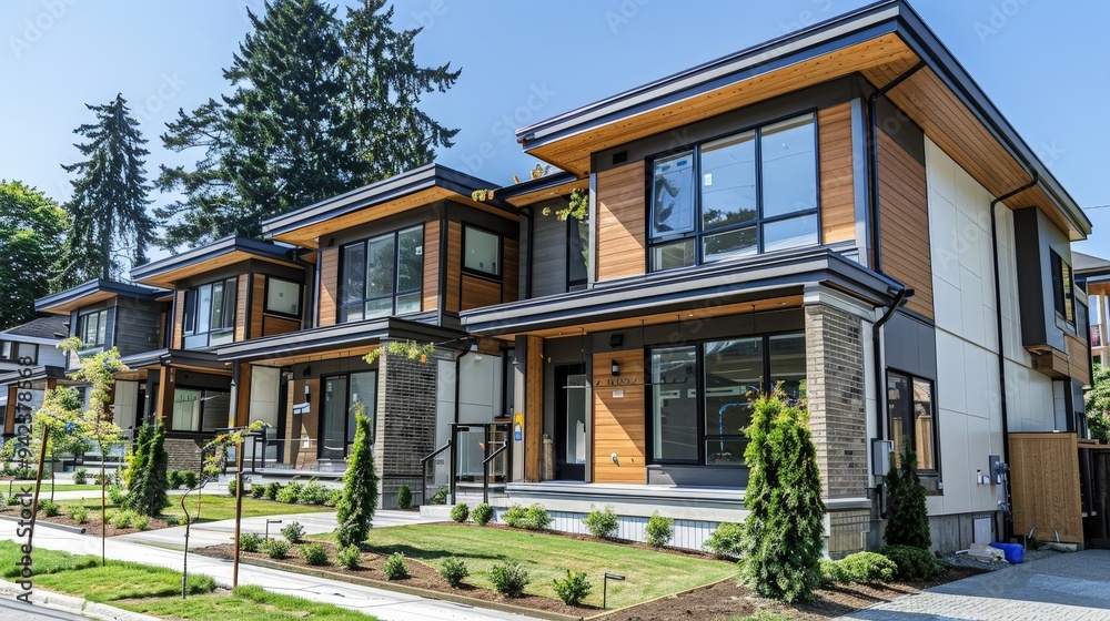 The construction of a duplex, offering versatile living spaces for families or rental opportunities, with each unit featuring modern amenities The construction of a duplex, offering versatile living spaces for families or rental opportunities, with each unit featuring modern amenities