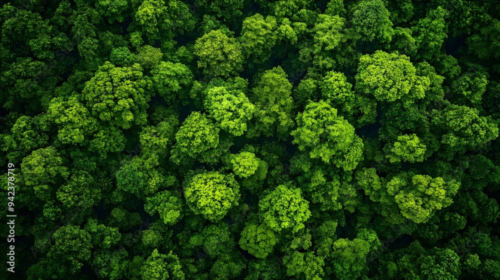 Aerial View Lush Green Forest Canopy Texture Aerial View Lush Green Forest Canopy Texture