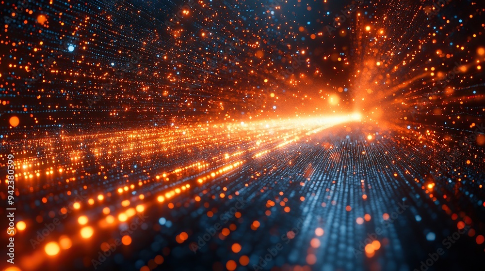 Optical fiber in this tech abstract facilitates fast data transfer and broadband. Optical fiber in this tech abstract facilitates fast data transfer and broadband.