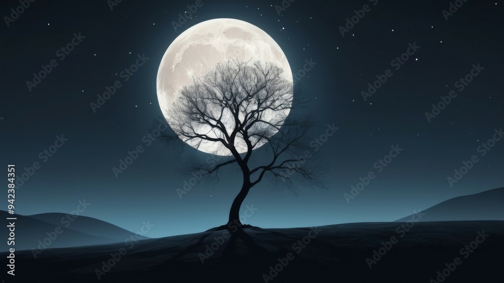 Fototapeta premium moon over the mountains