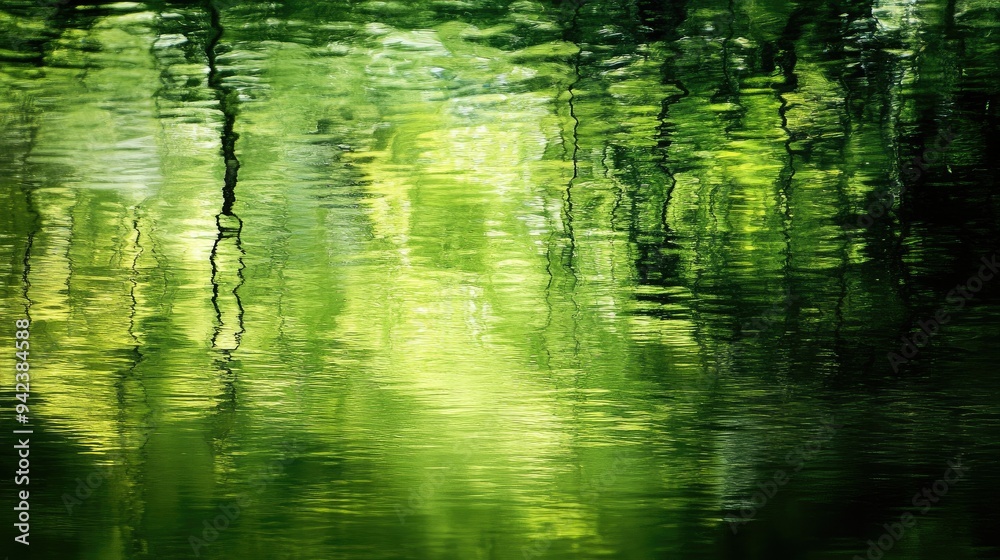 Lush green abstracts in natural serenity