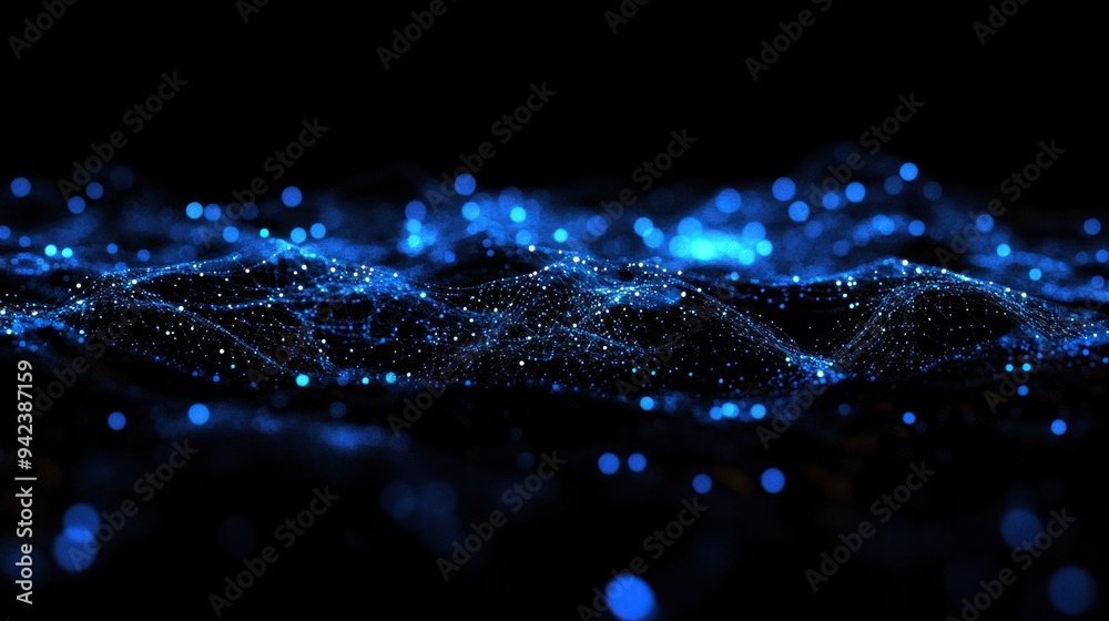 Abstract Blue Network Landscape Abstract Blue Network Landscape