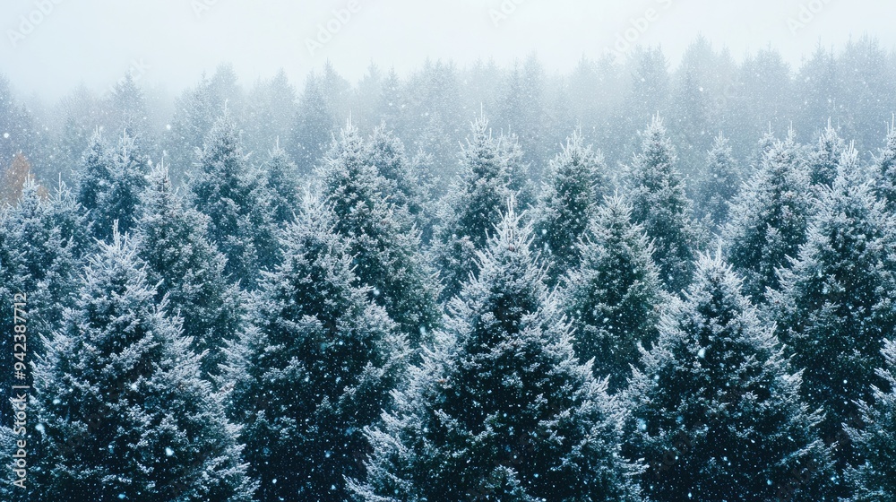 Winter Christmas Forest Trees Snowfall Winter Christmas Forest Trees Snowfall
