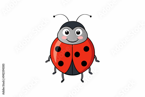 Cartoon Ladybug vector illustration 