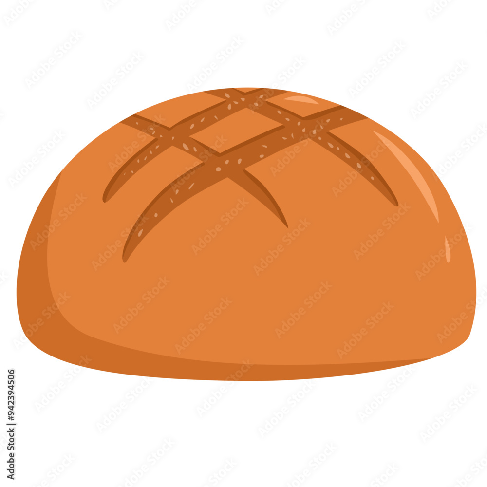 Obraz premium Roasted bread illustration