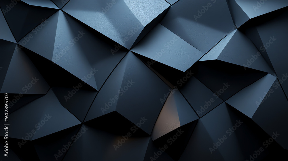 Obraz premium Dark gray textured surface of interlocking triangular shapes.