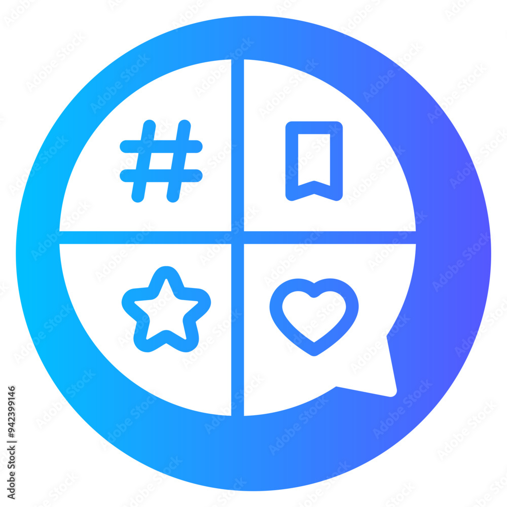 Obraz premium social proof gradient icon