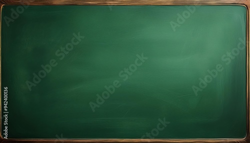 A clean, empty chalkboard ready for teaching and learning. Ideal for educational settings or creative presentations.