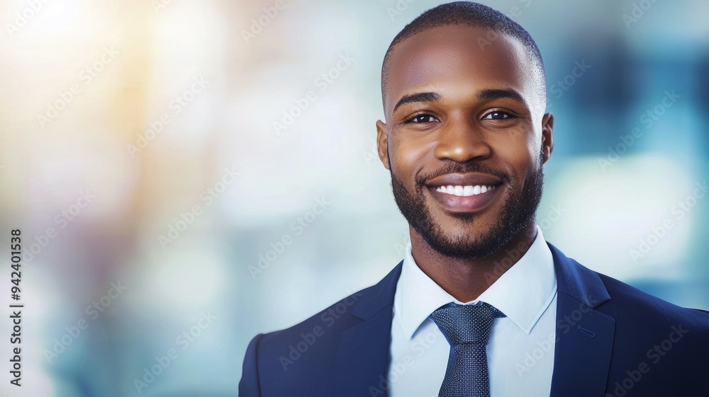 A man in a suit and tie is smiling and looking at the camera A man in a suit and tie is smiling and looking at the camera