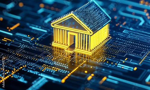 Digital Bank on Circuit Board