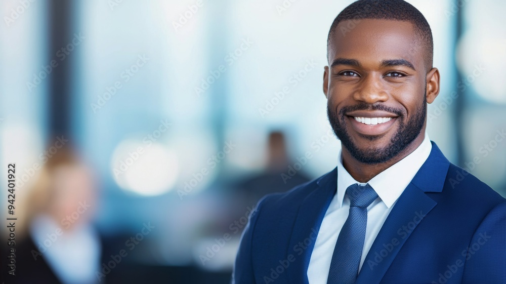 A man in a suit and tie is smiling for the camera A man in a suit and tie is smiling for the camera