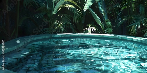pool in the garden