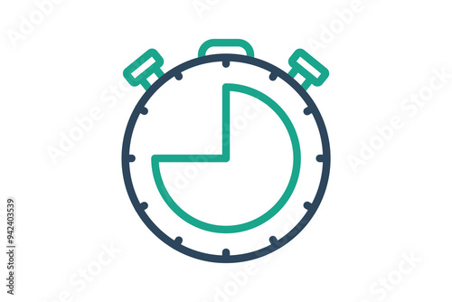 Stopwatch icon. line icon style. icon related to efficiency. productivity elements vector illustration photo