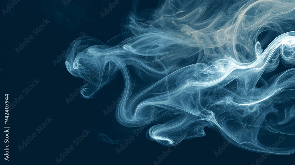 abstract shimmering pearl ink storm artwork, on a deep ocean blue background abstract shimmering pearl ink storm artwork, on a deep ocean blue background
