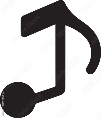 Musical Notes Glyph Icon, Music Silhouette Vector, music and instrument, note sign vector graphics,