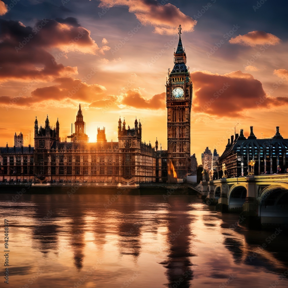 the AI Image Generator, Big Ben and House of Parliament the AI Image Generator, Big Ben and House of Parliament