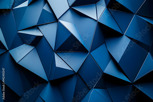 Abstract dark blue geometric background.