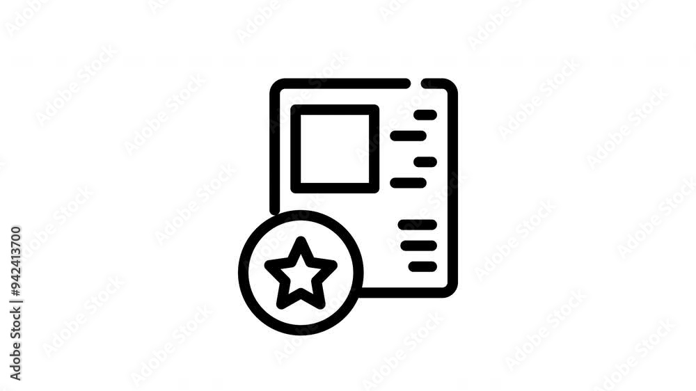 Document media Icon note animation or reading materials. Vibrant colors make it eyecatching for bookrelated designs or promotions. Great for bookstores or libraries.